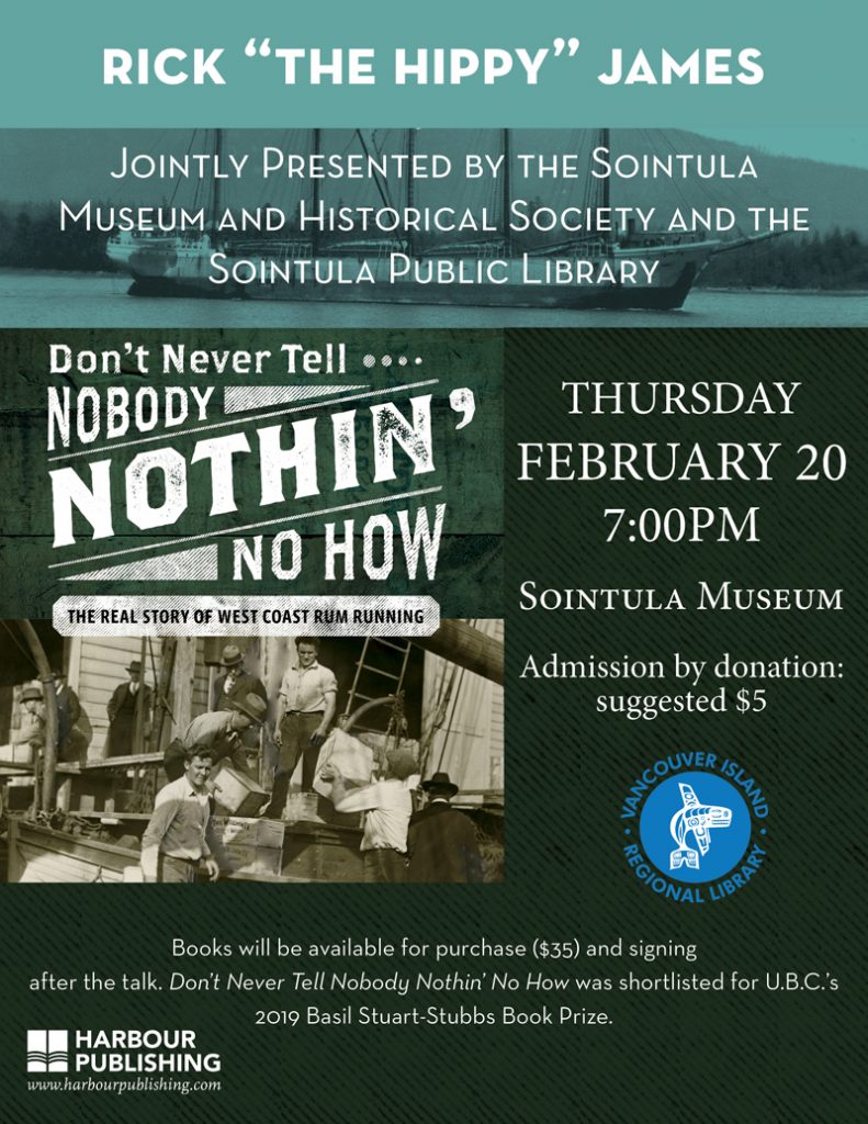 Thursday Feb. 20, 2020 7:00 pm Sointula Museum. Admission by donation: suggested $5 Jointly presentated by the Sointula Museum and Historical Society and the Sointula Public Library